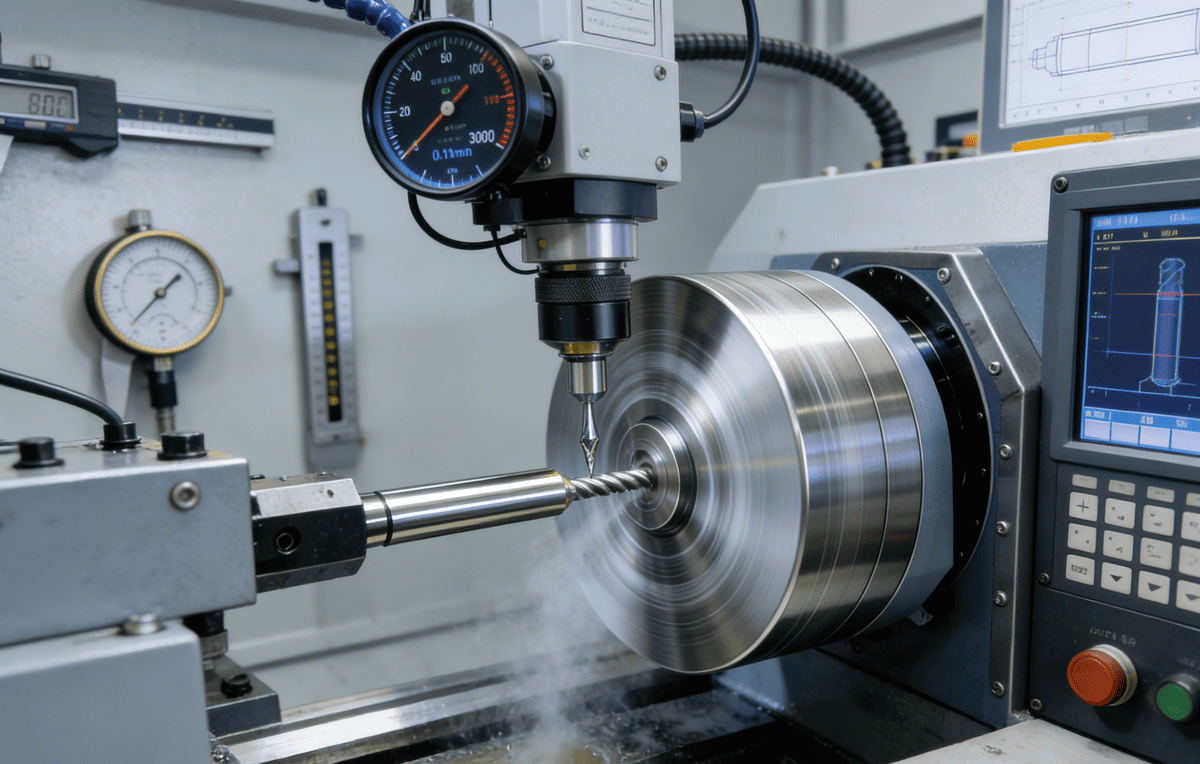 CNC-Drehen im Gange